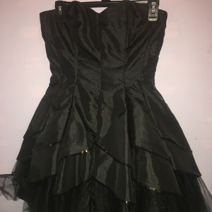 Black Strapless Short Formal Dress